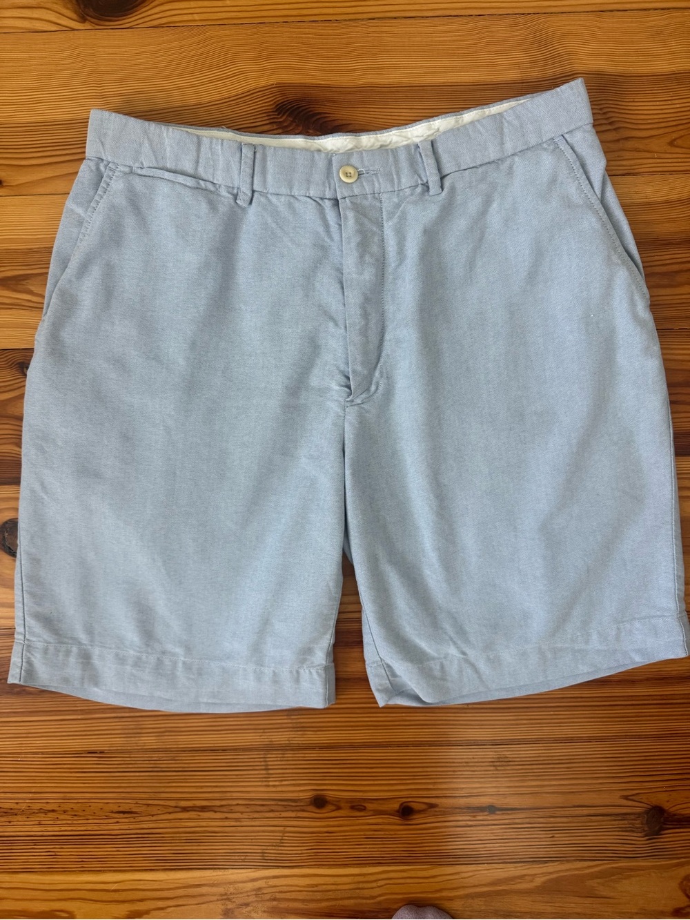 EUC Polo Ralph Lauren Men's Light Blue Chino Shorts 100% Cotton size 34 9”inseam